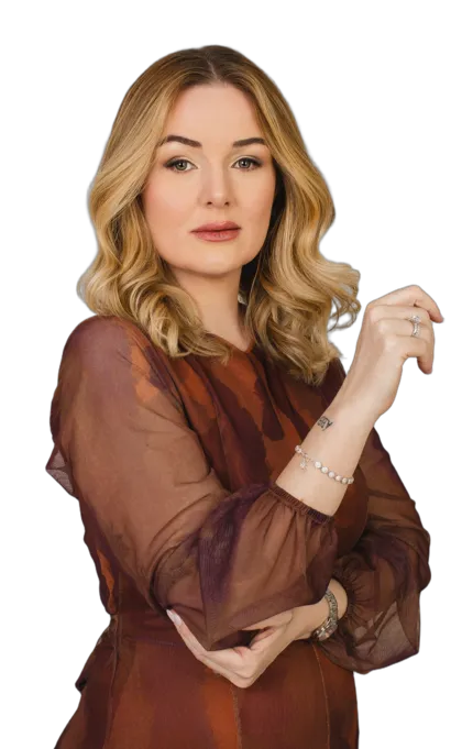 Gislaine Bonna de vestido terracota